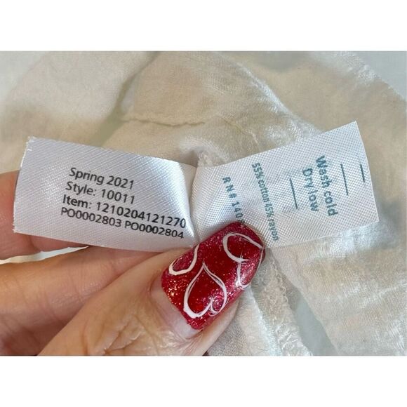 Marine Layer Sheer Lightweight Bali White Shadow Stripe Tunic Women's Large - Picture 8 of 12